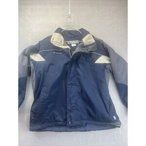 Columbia Sportswear Navy Blue Full Zip Hooded Coat Mens Size Large